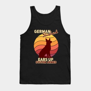 German Shepherd Ears Up System Armed Tank Top